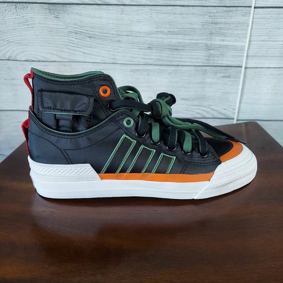 Adidas Originals Nizza Hi DL Black Green White Men Casual Shoe GZ2653 Sz 7 NWT main image 4